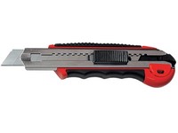 Nôž odlamovací 18mm s tlačítkom a náhradnými čepeľami PROFI kovový Premium MTX