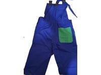 Nohavice monterkové s náprsenkou pánske modro zelené