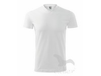 Tričko biele MALFINI Heavy V-neck 200g