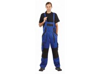Nohavice montérkové s náprsenkou MAX modro-čierne 38