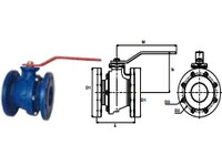 Prírubový guľový ventil DN100 - D100 NBR GASKET VR01 L3 00   TRANSAIR