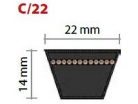 Remeň klinový    22/C    4320mm Li * 4370mm Lw  Rubena