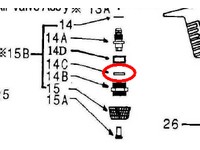 Diel náhradný JA-6111-14C - teflónové tesnenie JONNESWAY