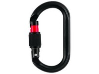 Karabína oceľová oválna SG zámok OXAN Screw-lock PETZL čierna